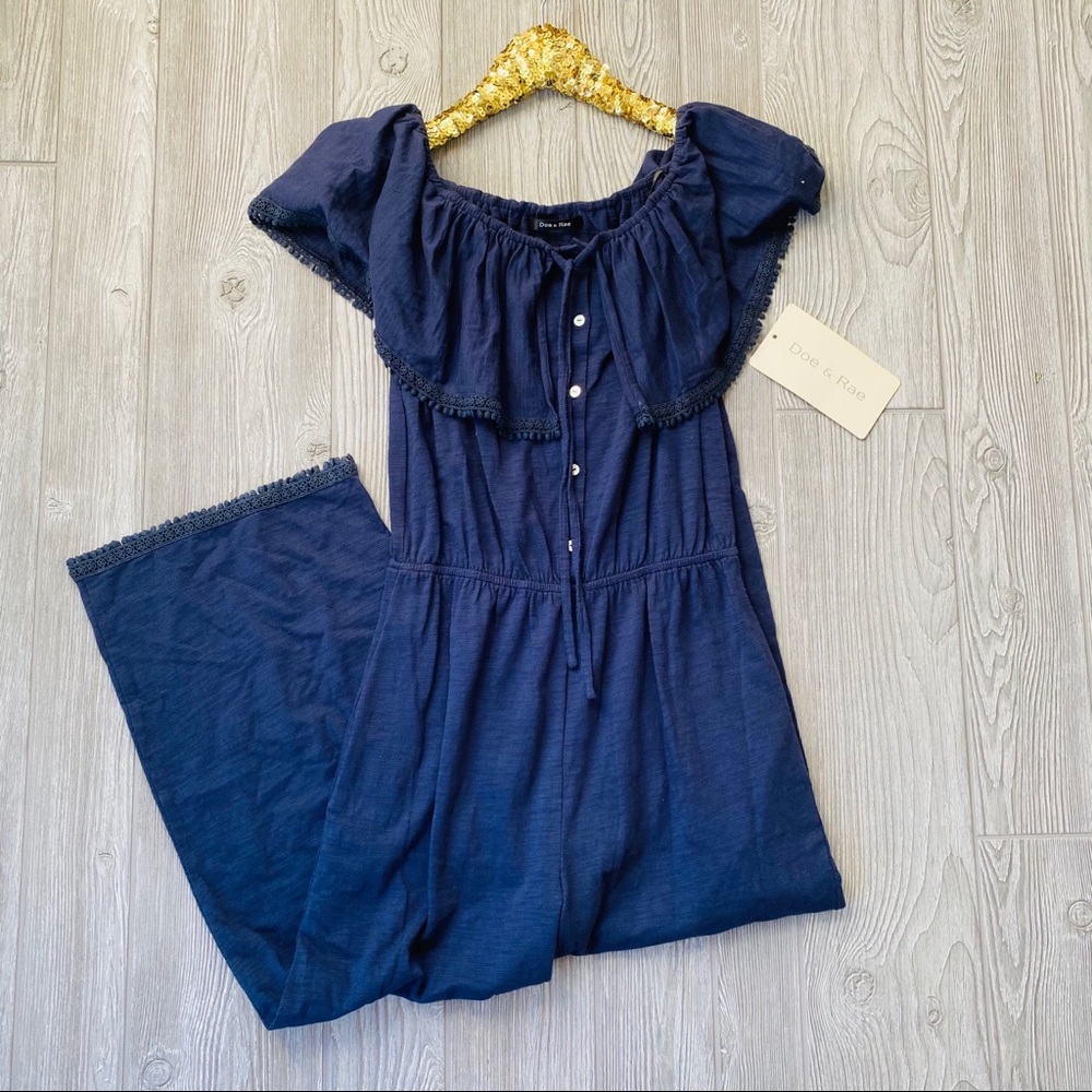 Doe & Rae Navy blue jumpsuit